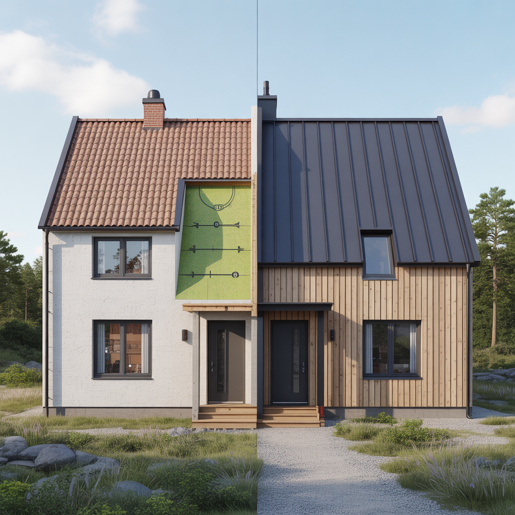 .Hur paverkar takmaterial hushallets energiforbrukning